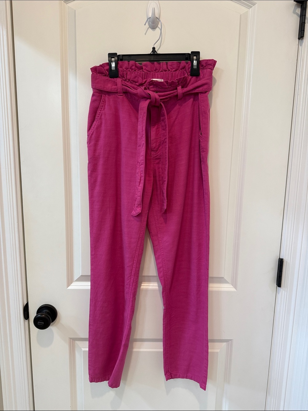LC Lauren Conrad Magenta Paperbag Waist Pants with Tie